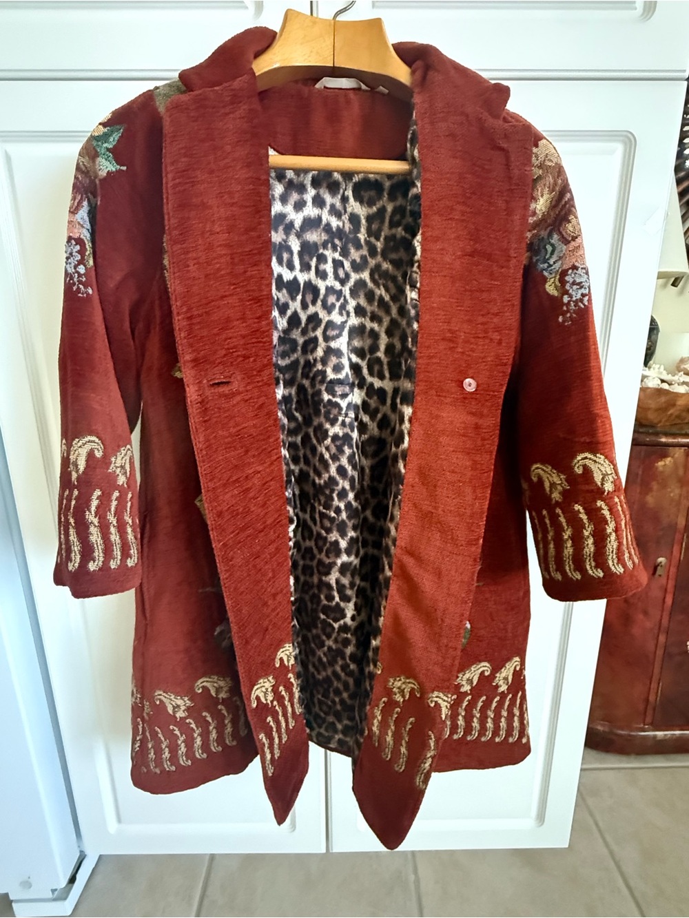 Soft Surroundings Embroidered Floral Coat - Picture 3 of 15